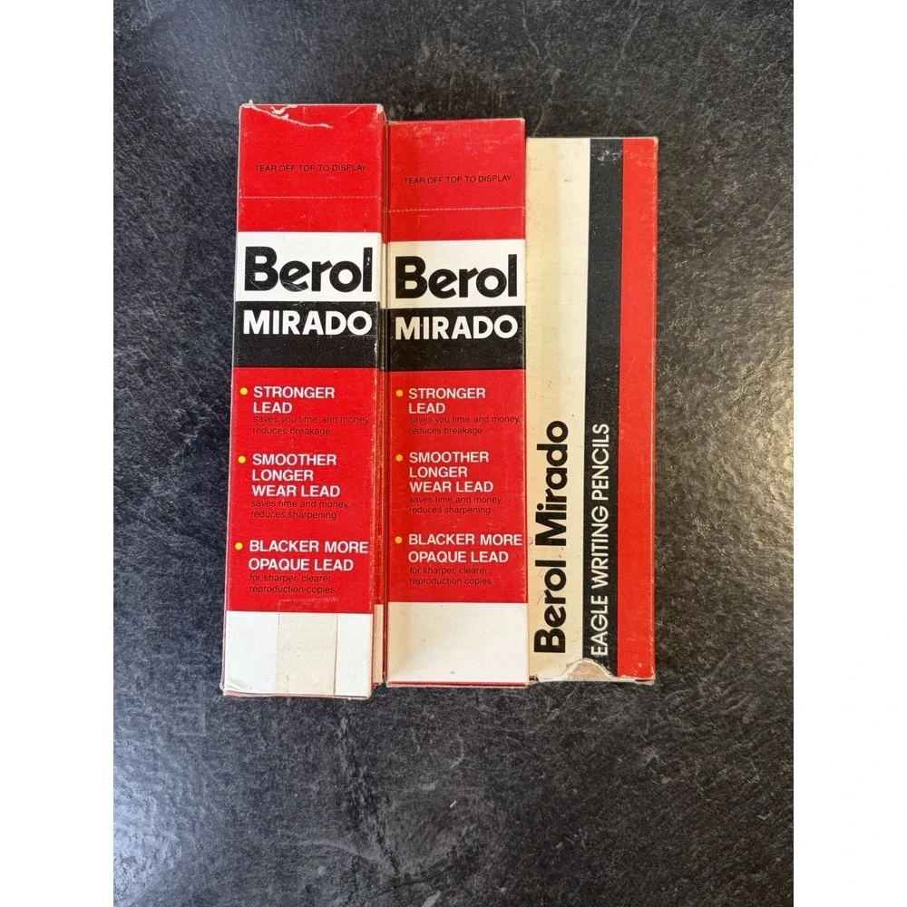 Vintage Berol Mirado Wood Writing Pencils 174-1.5, 174-2, 174-2.5 61 Pencils